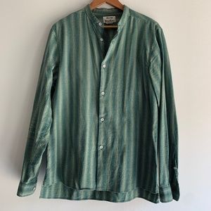 ACNE Pine Ombre Mandarin Collar Shirt